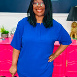 Sweet Tea Sundays Top - Royal Blue - LAST ONES FINAL SALE