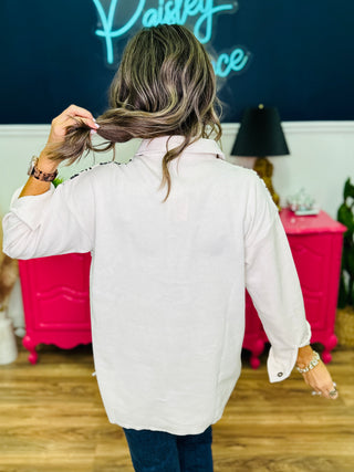 Plaid Tweed Cream/Black Shacket