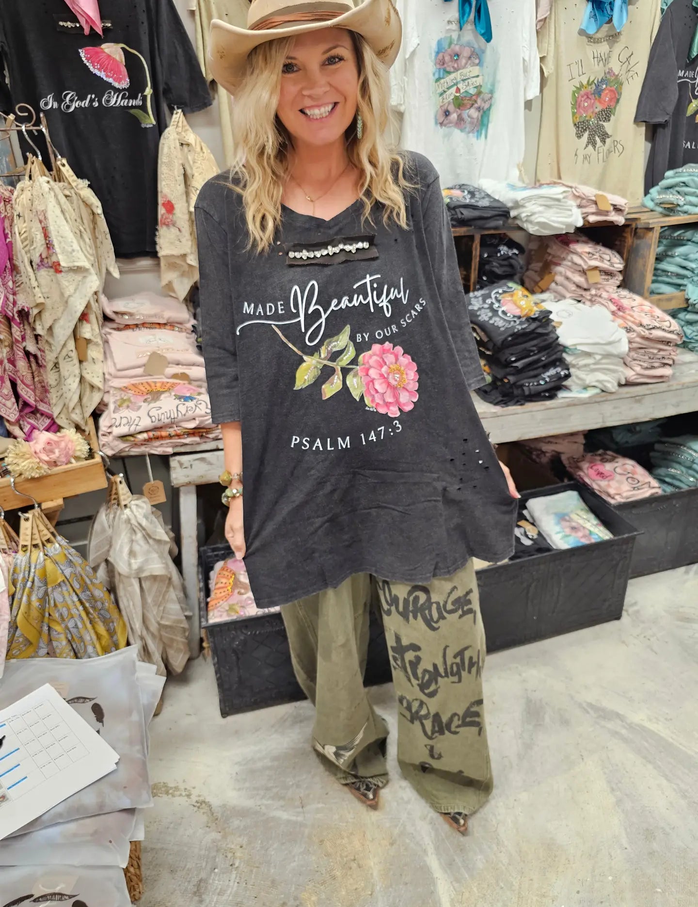 Made Beautiful By Our Scars Tattered Tee