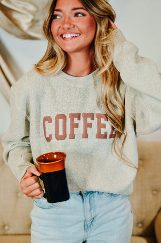 Coffee Puff Knit Sweater - PREORDER