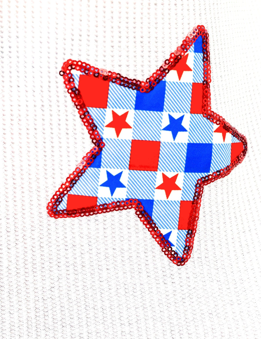 Patriotic Stars Patch Tee