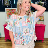 Patterns, Petals & Patches Top