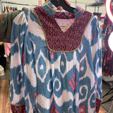 Slate Blue  Puff Sleeve Top