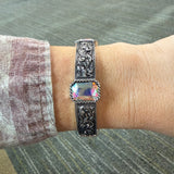 Scroll AB Crystal Stretch Bracelet - PREORDER