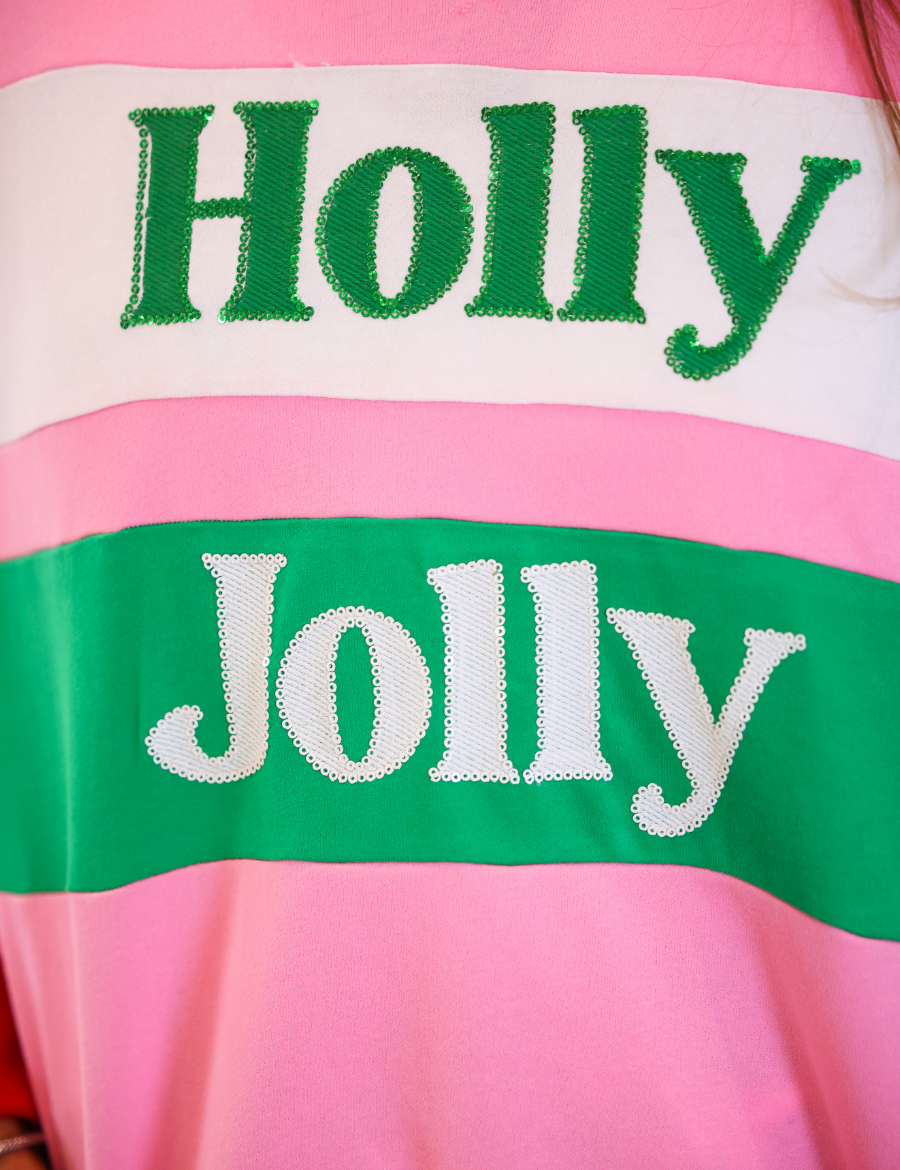 PREORDER- Holly Jolly Color Block Pullover