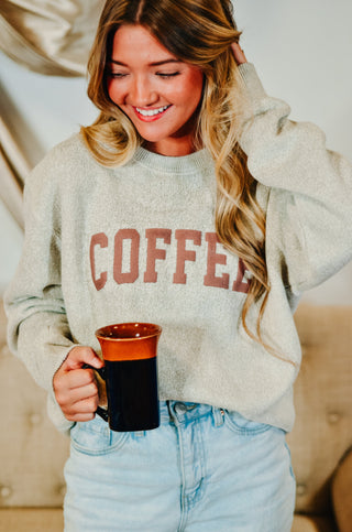 Coffee Puff Knit Sweater - PREORDER