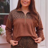PREORDER - Mia Printed Pullover - Coco Leopard