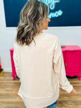 Teddy Pumpkin Spice On Microfleece Sweatshirt - FINAL SALE