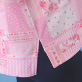 Riley French Terry Pullover- Pink Patchwork - FINAL SALE