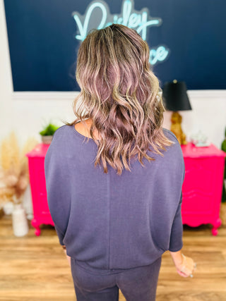 Graphite 3/4 Sleeve Top