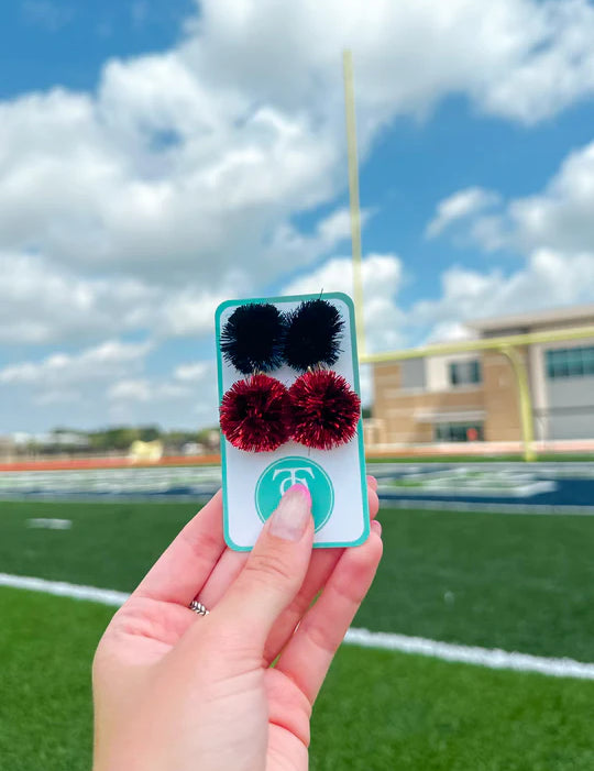 Gameday Poms Earrings by Taylor Shaye* LAST ONES FINAL SALE * - LAST ONES FINAL SALE