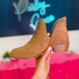 Bluffin Tobacco Faux Suede Booties By Corkys - FINAL SALE
