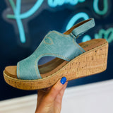 Darlin Turquoise Wedges by Corkys