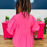 Talk To You Top - Coral Pink - LAST ONES FINAL SALE