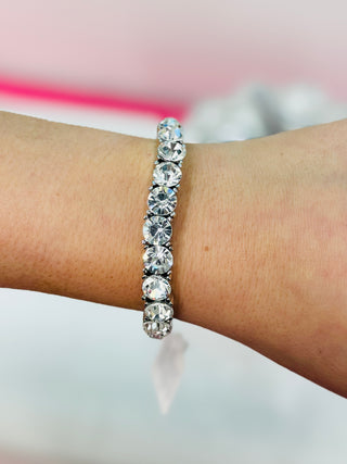 Fabulous Stretch Bracelet - Silver/Crystal