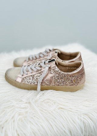 Paula Sneakers by Shu Shop - Champagne Glitter