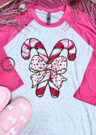 Candy Cane Cuteness Graphic Tee - RESTOCK