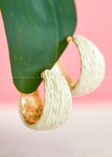 Load image into Gallery viewer, Lynn Raffia Hoop Earrings - 4 colors
