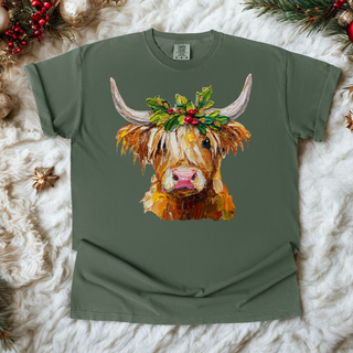 Painted Highland Cow Graphic Tee