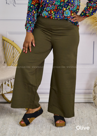 Chic Solid Wide Leg Crop - 10 Colors