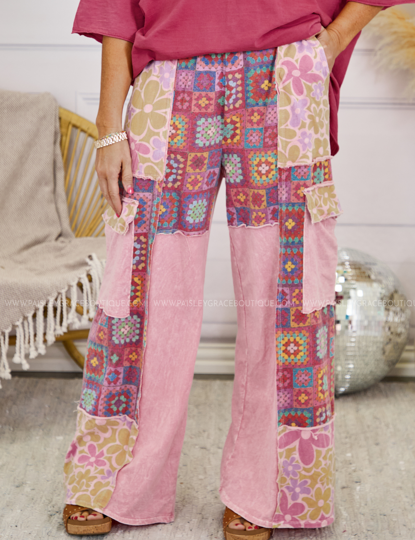 Its So Obvious Pants - Pink/Floral