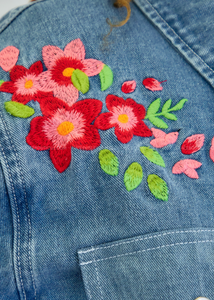 Cowgirl Charm Embroidered  Shacket by Layerz