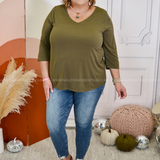 Indy Solid V-Neck Top - 5 Colors* LAST ONES FINAL SALE *