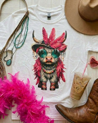 Boho Sassy Cow Boujee Tee