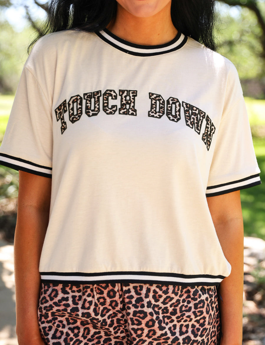 PREORDER- Touch Down Leopard Tee