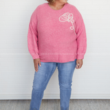 Romantic Intrigue Sweater - Pink - LAST ONES FINAL SALE
