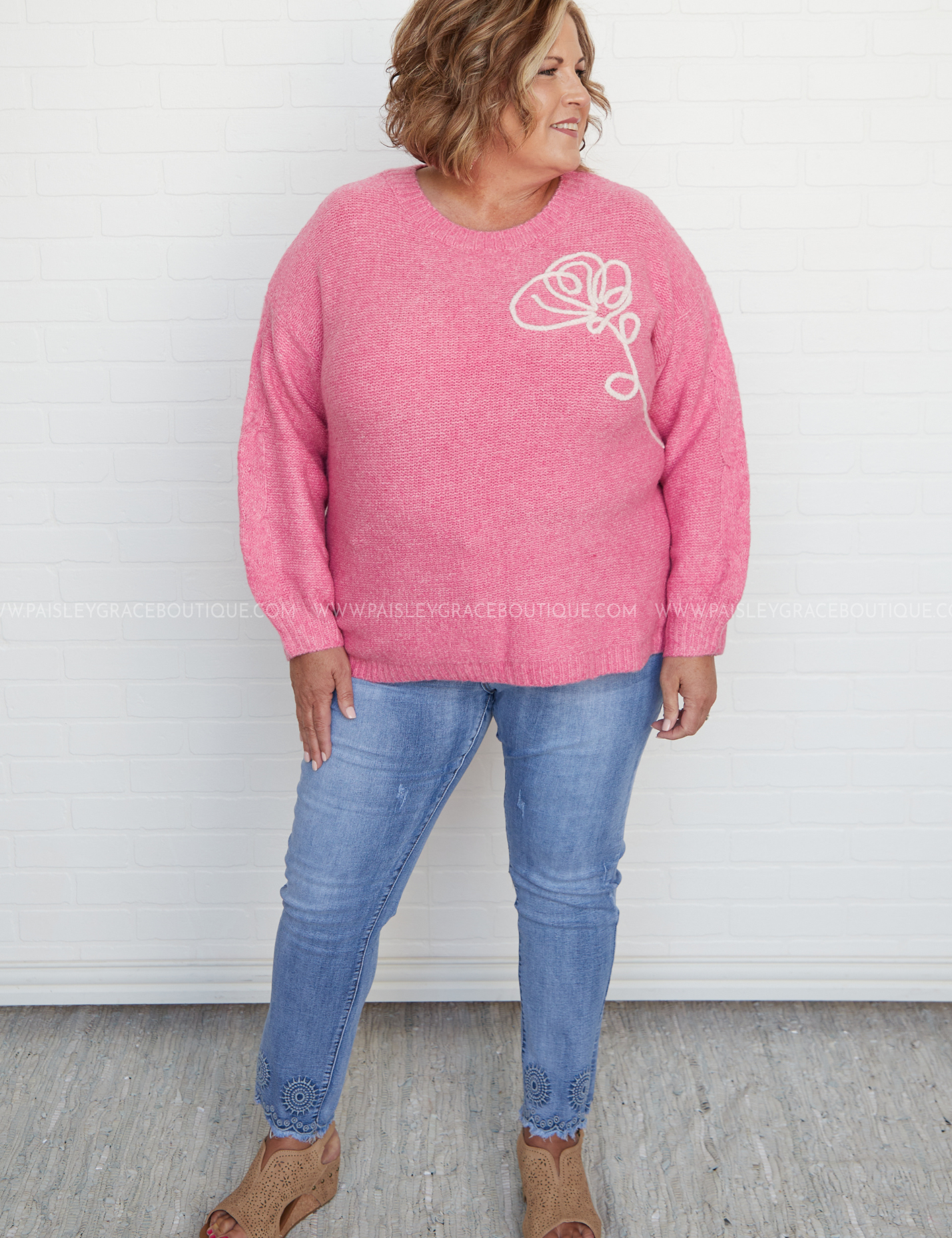 Romantic Intrigue Sweater - Pink - LAST ONES FINAL SALE