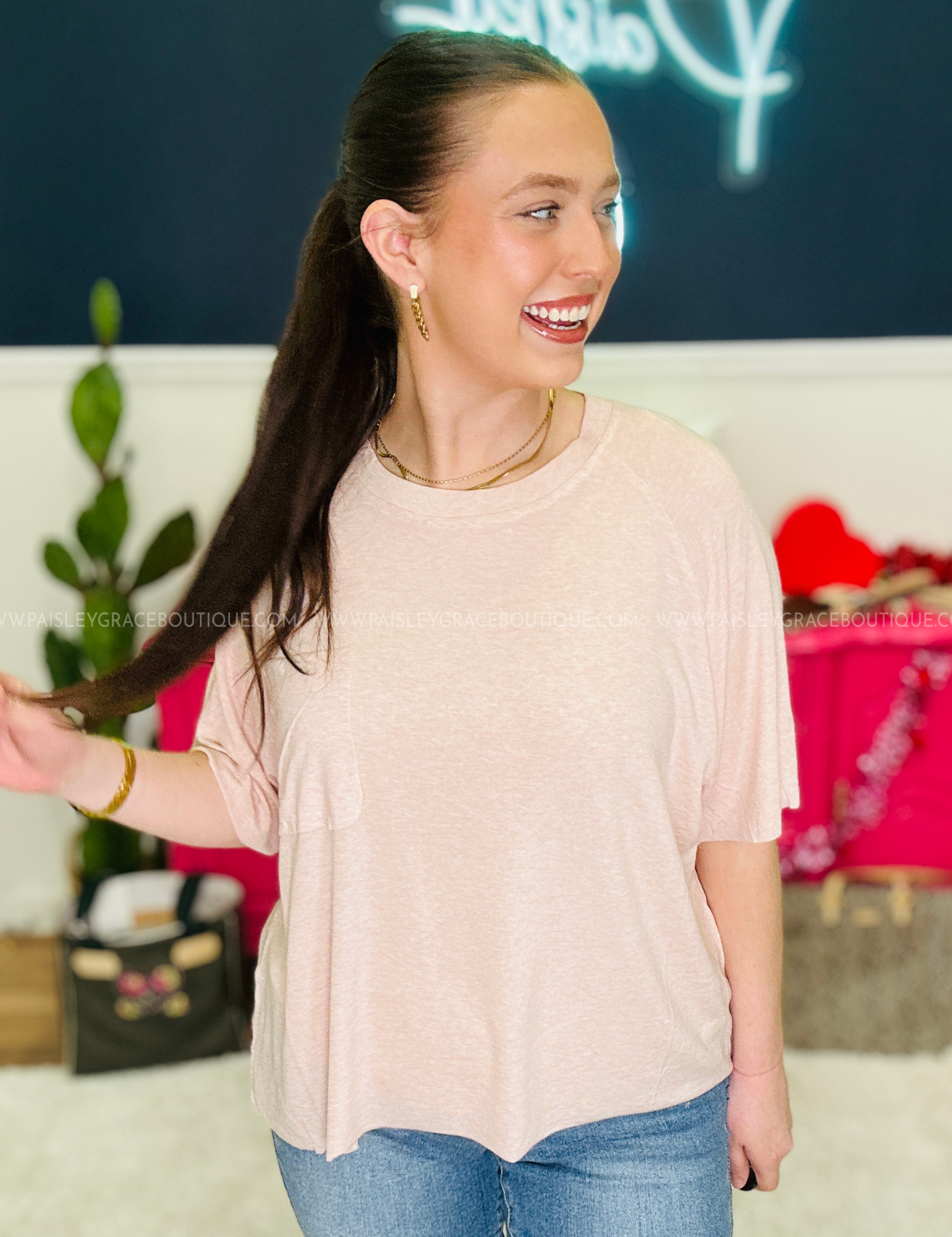 Put It On Repeat Top - Baby Pink by POL - LAST ONES FINAL SALE