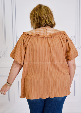 Darling Daylily Top - Camel