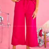 Serendipity Textured Pants - Barbie Pink* FINAL SALE *