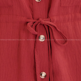 CozyCo Cinch Waist Midi Shirt Dress* FINAL SALE *