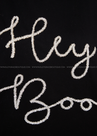 Hey Boo Sparkle Sweatshirt by Mudpie