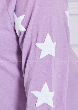 Read The Stars Sweater - Lilac