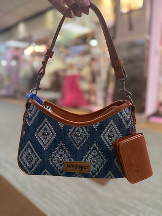 Wrangler Denim Stud Detail Purse/Crossbody