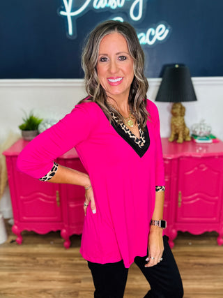 Layered V-Neck 3/4 Sleeves Top