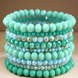 Jenna Glass Bead 9 Set Stack - 6 Styles