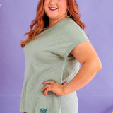 Feeling Blessed Top - Sage* FINAL SALE *