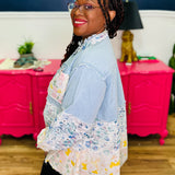 POL Mock Neck Balloon Sleeve Jacket - FINAL SALE