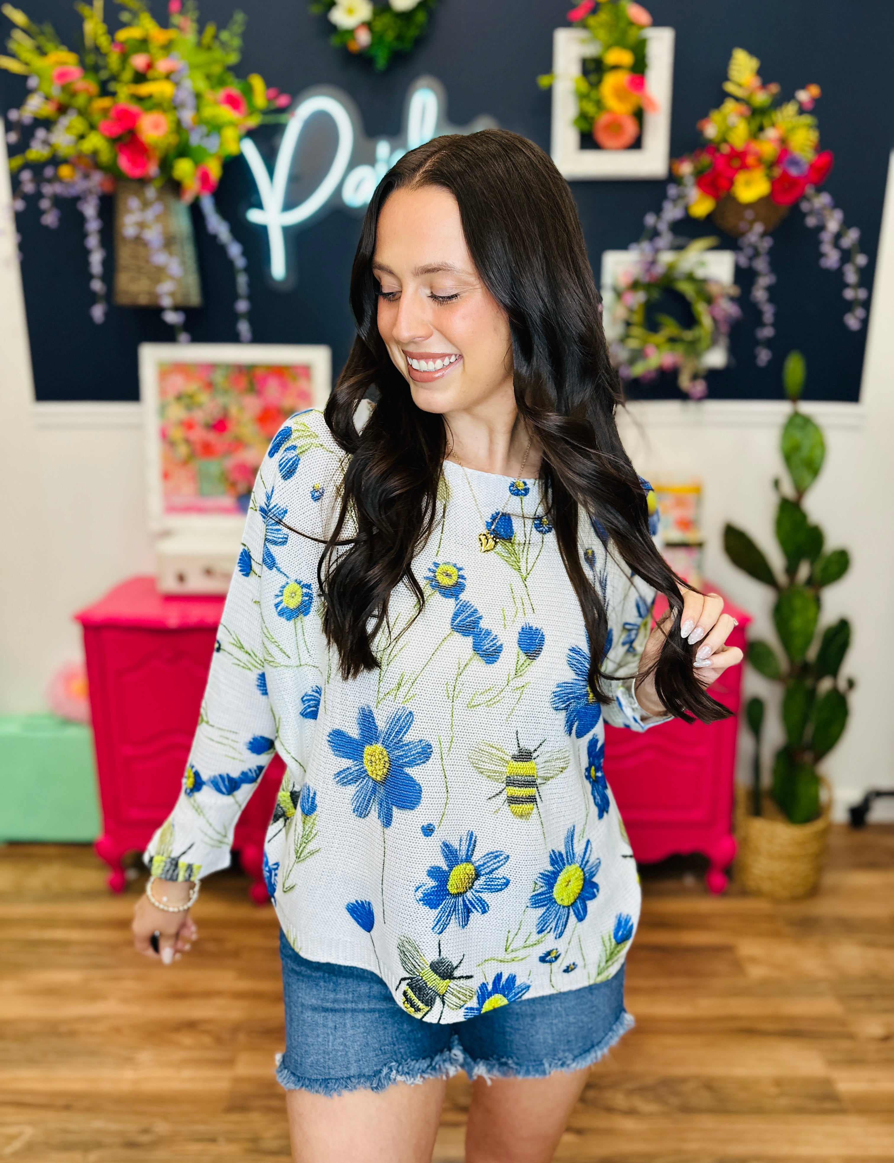 Busy Bloom Top