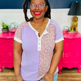 A Garden Full Of Treasures Top - Lilac - FINAL SALE