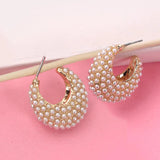 Audrey Pearl Huggie Hoops - LAST ONES FINAL SALE