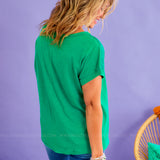 Settle in Seattle Top - Green* FINAL SALE *