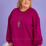 Slow Your Roll Lace Sleeve Pullover - LAST ONES FINAL SALE