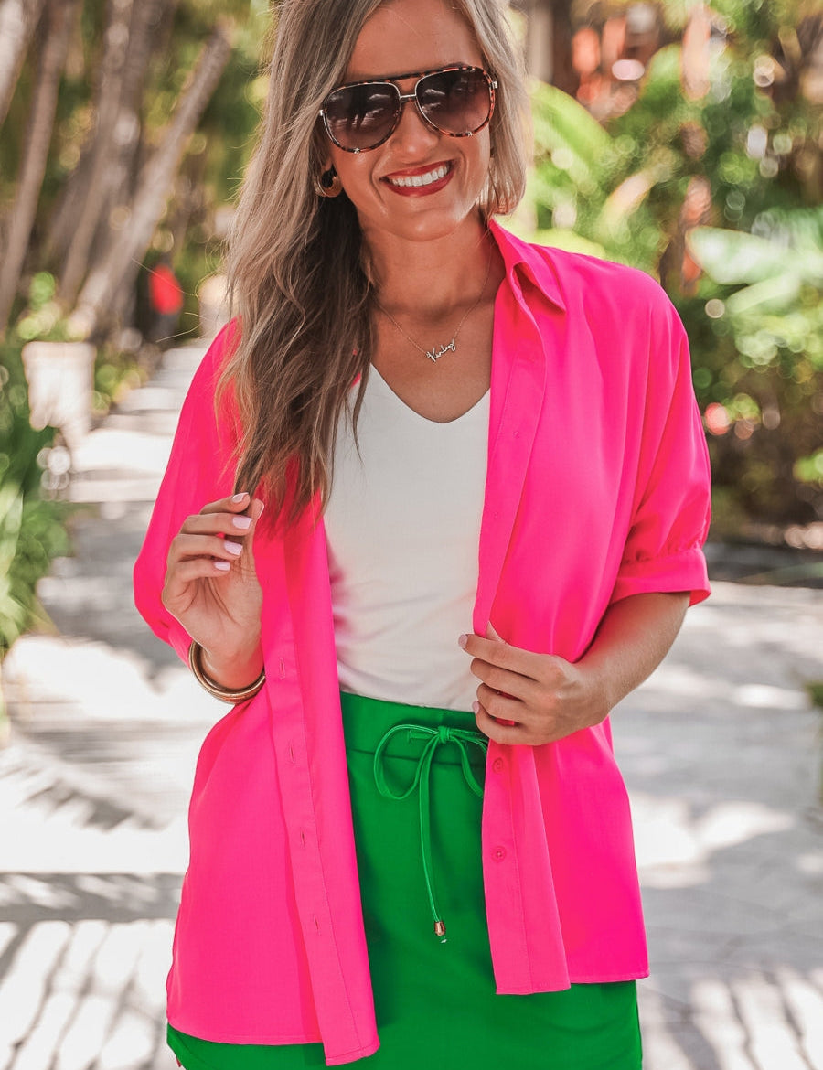 Solid Green Skort
