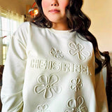 He Is Risen Daisy Emboss Sweatshirt - PREORDER