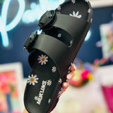Grand Cayman Slide Sandals - Midnight Daisy
